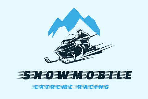 Winter Adventure Snowmobile Extreme Racing Sign Template