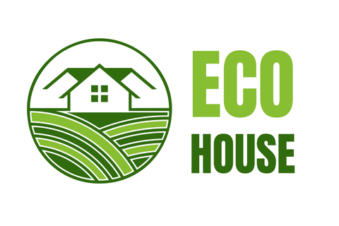 Green Eco House Logo and Field Graphic Template