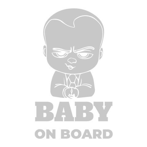 Cute Boss Baby On Board Safety Warning Sign Template