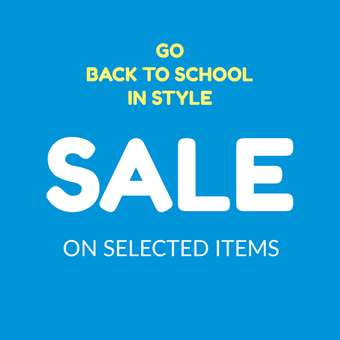 Back to School Sale Text on Blue Background Template