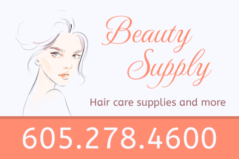 Woman Sketch Beauty Supply and Hair Care Salon Template