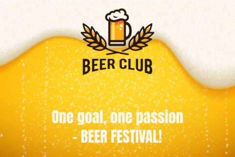 Beer Festival Logo Featuring Beer With Foam Sign Template