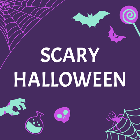 Purple Decorative Halloween Sign Template