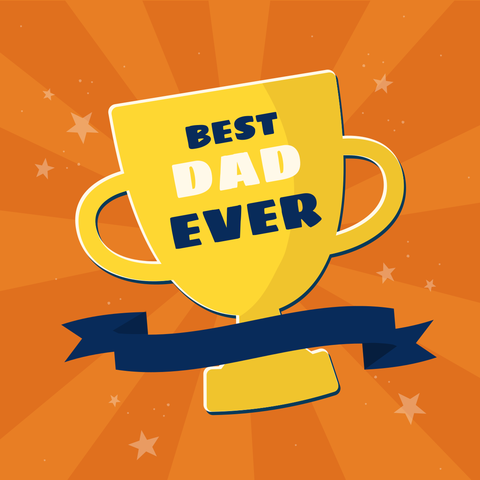 Best Dad Trophy for Father's Day Sign Template