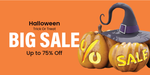 Orange Halloween Big Sale Sign Template