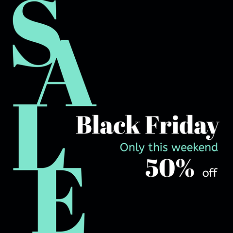50% Off Black Friday Weekend Sales Sign Template