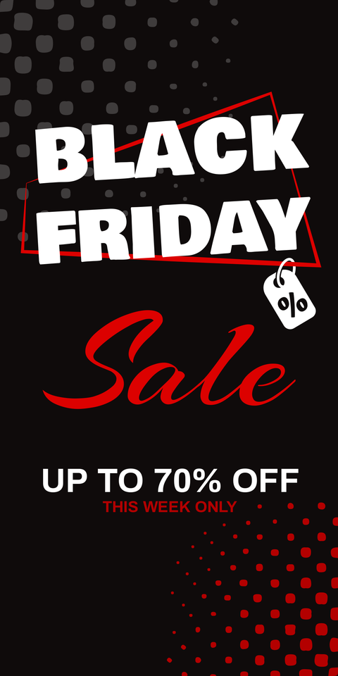 Modern Black Friday Sale Sign Template