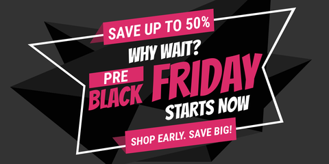 Pink and White Pre Black Friday Sales Sign Template