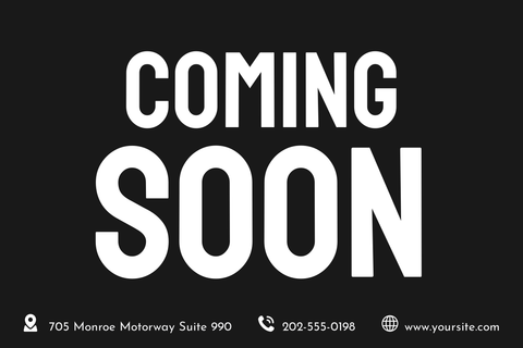 Black-Themed Grand Opening Sign Template
