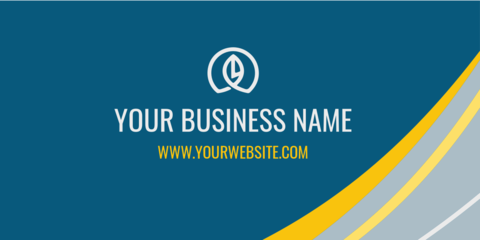 Blue and Yellow Business Name With Website Sign Template
