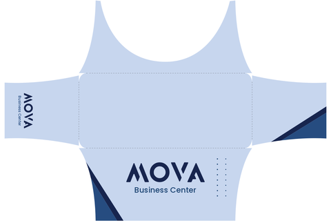 Blue Business Logo and Name With Dots Table Cover Template