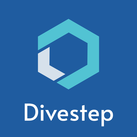 Blue Business Logo Reading Divestep Sign Template