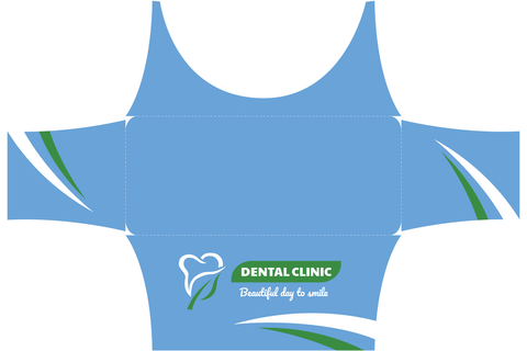 Blue Dentistry Logo and Brand Name Table Cover Template