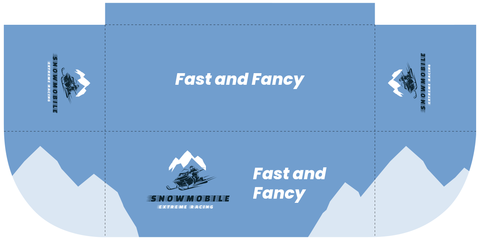 Blue Sports-Themed Logo and Motto Table Cover Template