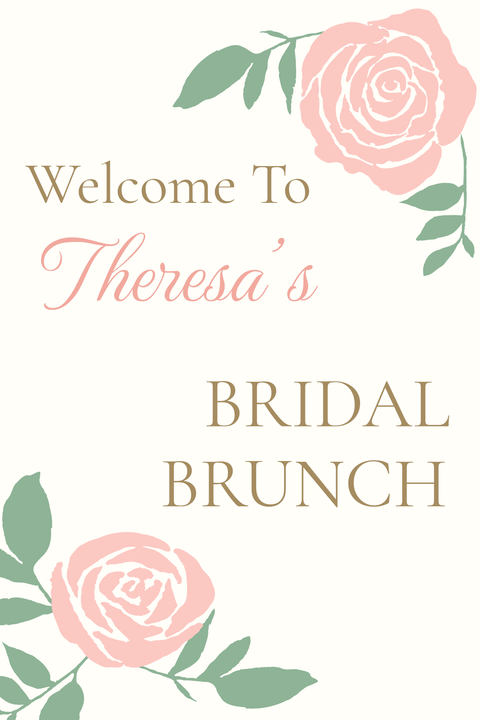 Bridal Brunch Welcome Sign Template