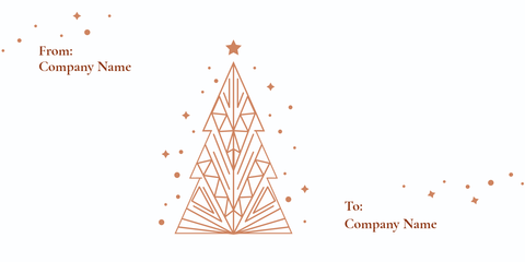 Mocha Christmas Tree Greeting Envelope Template