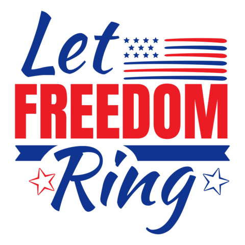Independence Day Let Freedom Ring Quote Template