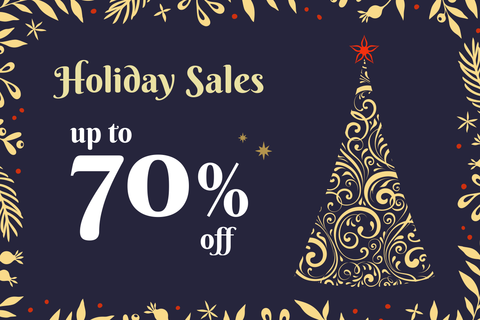 Golden Christmas Tree Holiday Sales Sign Template