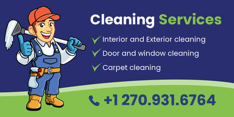 Cleaning Services Advertising Sign Template