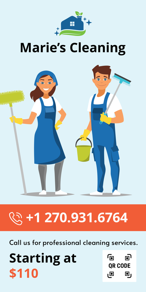 Cleaning Services Promotional Sign Template
