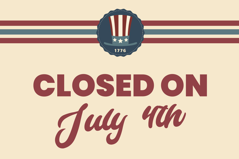 July 4th Closure Patriotic Sign Template