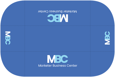 Company Logo with Blue Background Table Cover Template
