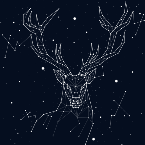 Custom Deer Constellation Art Sign Template