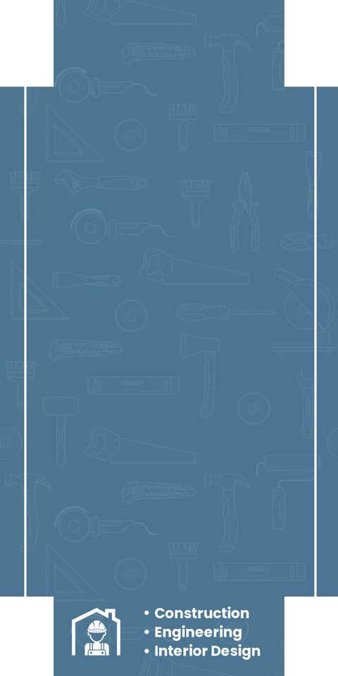 Construction Company Services and Logo Table Runner Template