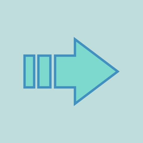 Blue Single Directional Arrow Pointing Right Sign Template