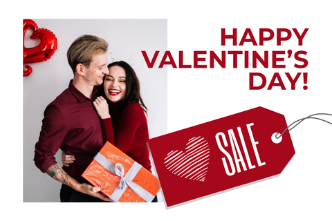 Happy Couple Store Sale Valentine's Day Sign Template
