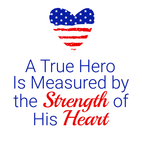 Heart-Shaped US Flag and Veterans Day Note Sign Template