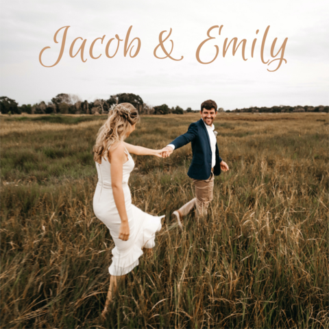 Customizable Couple Photo With Names Sign Template