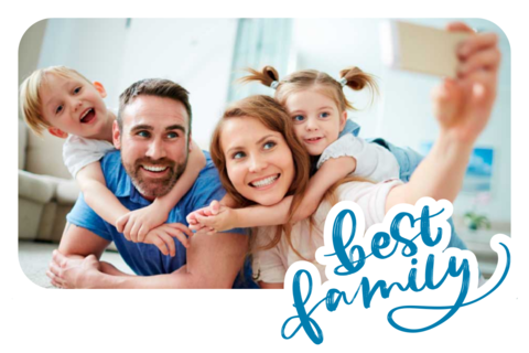 Simple Family Photo Frame With a Caption Sign Template