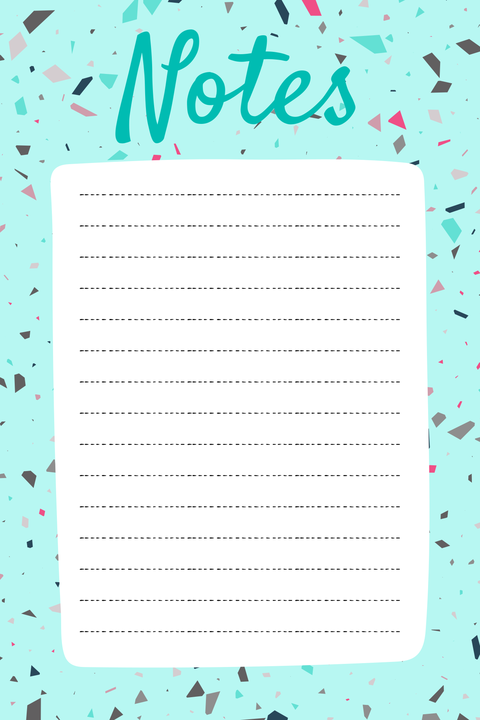 Lined To Do Notes With Blue Borders Sign Template