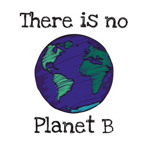 Animated Earth There is No Planet B Protest Sign Template
