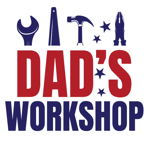 Tools With Dad's Workshop Wording Sign Template