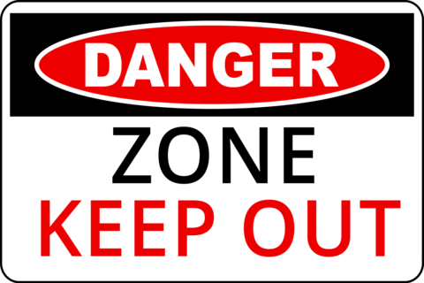Danger Zone Keep Out Warning Sign Template