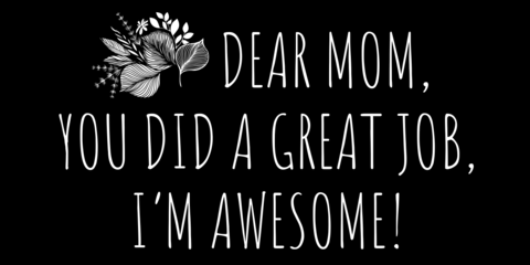 Elegant Black and White Mother's Day Sign Template