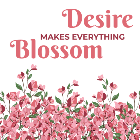 Spring-Themed Inspirational Quote in Pink Sign Template