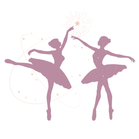 Ballerina Silhouettes in Glitter Sign Template