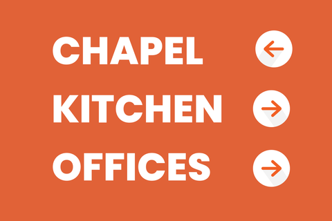 Orange Chapel Directional Church Sign Template