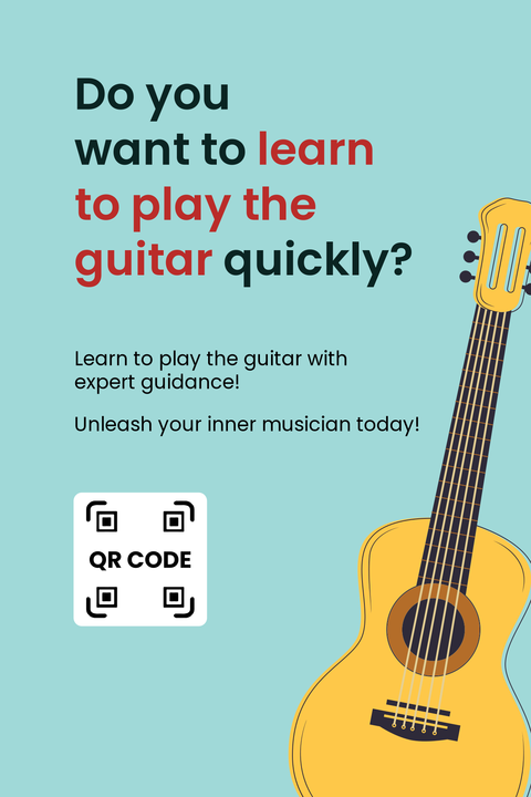 Guitar Learning Course Promotion Sign Template