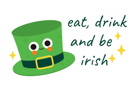 Cheerful Hat With Celebratory Irish Quote Template