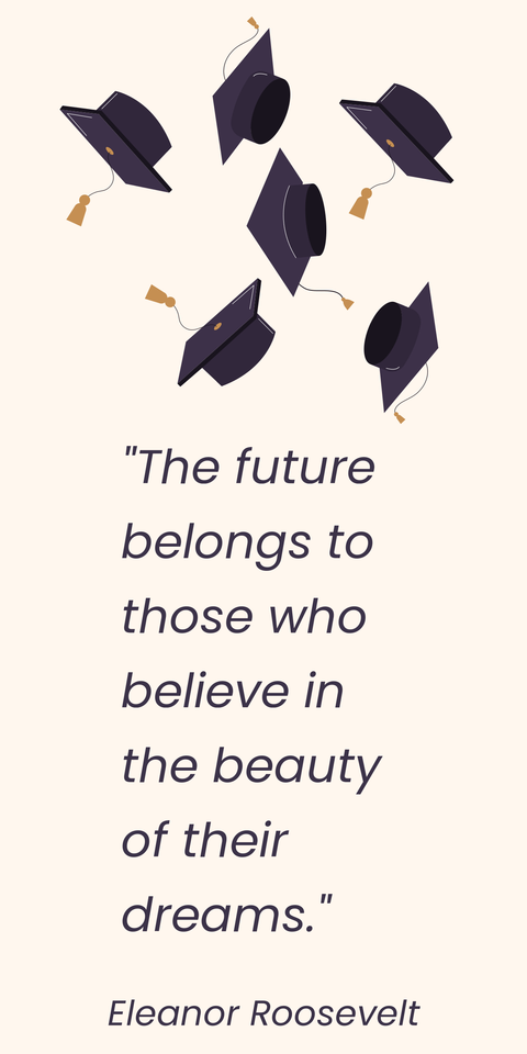Graduation-Themed Quote Sign Template
