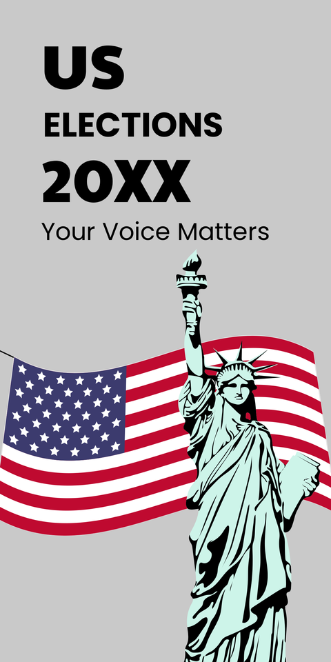 Your Voice Matters Statue of Liberty Elections 20XX Template