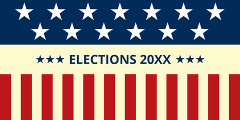 US Flag Themed Elections 20XX Sign Template