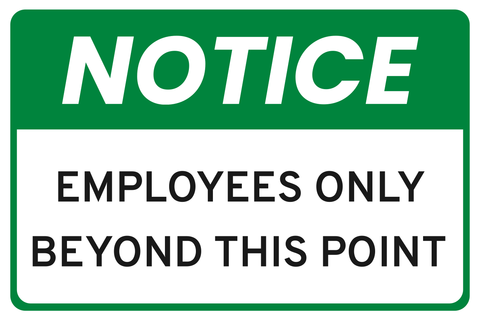Green and White Notice Parking Sign Template