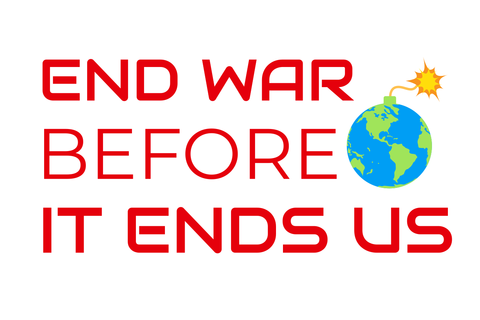 Bright Red on White Earth Bomb Sign Template