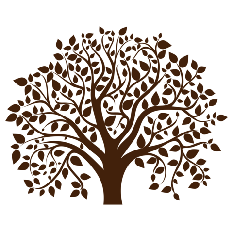 Large Tree With Ornate Leaves and Branches Nature Template