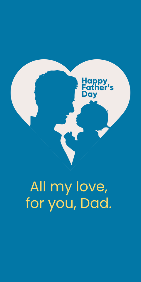 Silhouette Father and Daughter Quote Sign Template